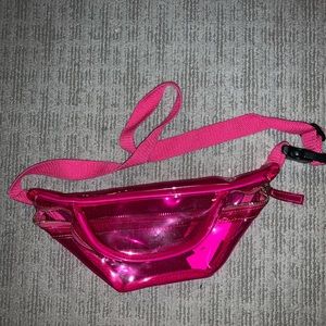 clear pink fanny pack